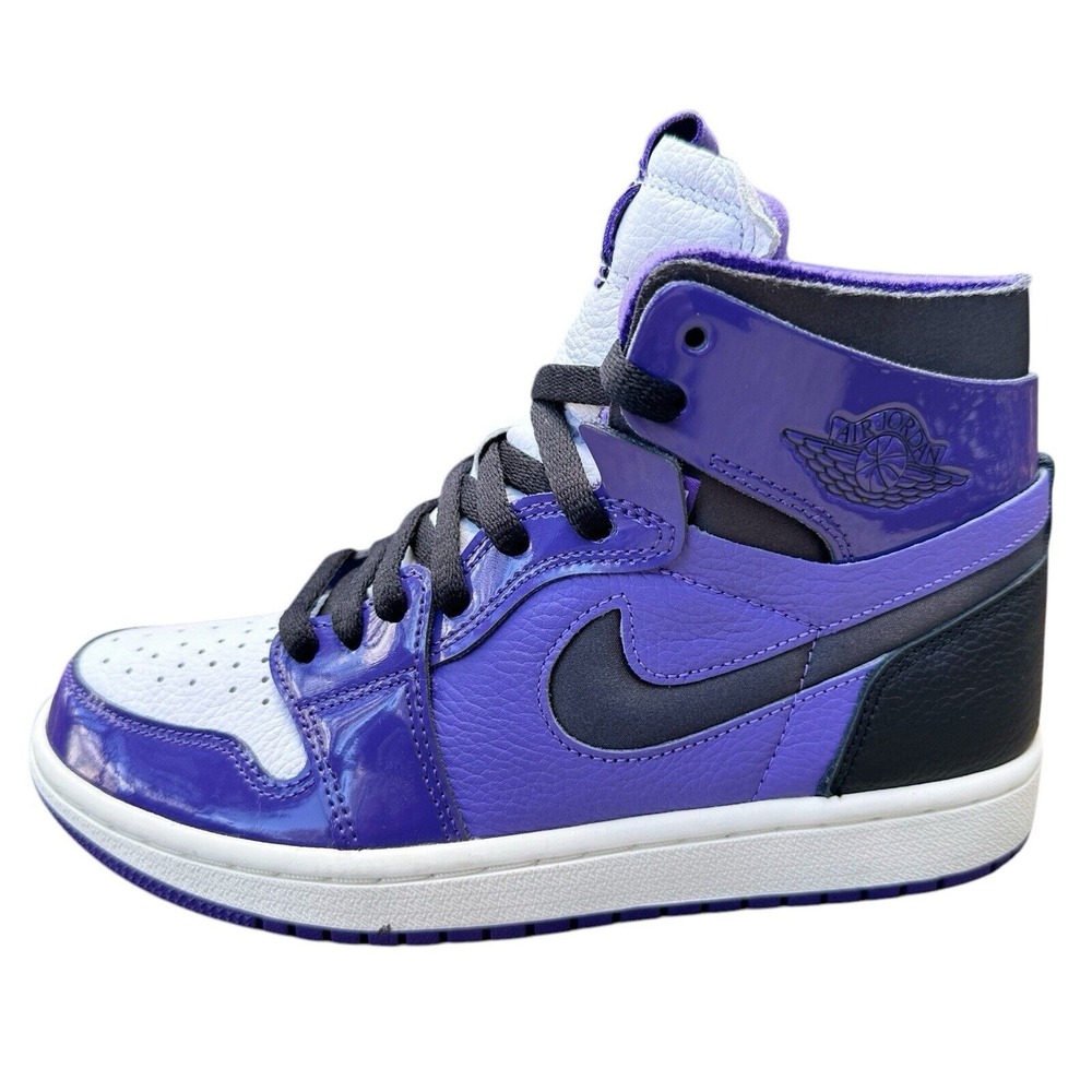 Air Jordan 1 Zoom CMFT Court Purple Patent Shoes‎ CT0979-505 Women's Size 6 US